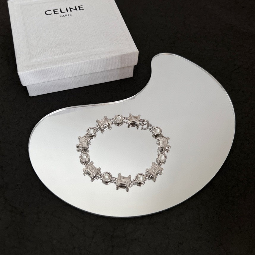 Celine Crystals 18K Gold Bracelet